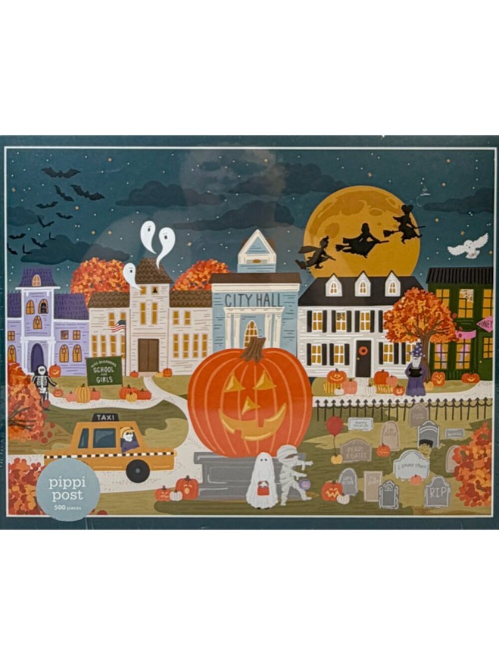 NEW Pippi Post Haunted Nights and Ghostly Lights 500 Piece Jigsaw Puzzle